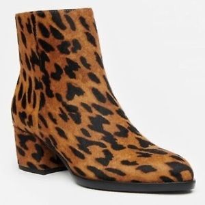 J.McLaughlin Gwyneth Cow Hair Leopard Print Leather Boots 9.5